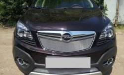 1 539 р. Нижняя сетка на бампер Russtal (хром) Opel Mokka  дорестайлинг (2012-2016)  с доставкой в г. Санкт‑Петербург. Увеличить фотографию 2