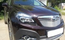 1 539 р. Нижняя сетка на бампер Russtal (хром) Opel Mokka  дорестайлинг (2012-2016)  с доставкой в г. Санкт‑Петербург. Увеличить фотографию 1