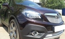 1 539 р. Сетка в решетку радиатора Russtal  Opel Mokka (2012-2016)  дорестайлинг (хром)  с доставкой в г. Санкт‑Петербург. Увеличить фотографию 2