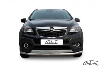 12 149 р. Защита переднего бампера Arbori (нержавейка, 1 труба d57 mm). Opel Mokka  дорестайлинг (2012-2016)  с доставкой в г. Санкт‑Петербург. Увеличить фотографию 1