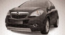 9 799 р. Защита переднего бампера из короткой трубы диаметром 57 мм Slitkoff  Opel Mokka (2012-2016) (Цвет: нержавеющая полированная сталь)  с доставкой в г. Санкт‑Петербург. Увеличить фотографию 1