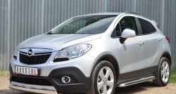 14 949 р. Защита переднего бампера (Ø75х42 мм, нержавейка) Russtal Opel Mokka  дорестайлинг (2012-2016)  с доставкой в г. Санкт‑Петербург. Увеличить фотографию 4