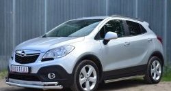 13 849 р. Защита порогов из круглой трубы диаметром 63 мм Russtal Opel Mokka  дорестайлинг (2012-2016) (Защита порогов с со скосами на торцах (вариант 1))  с доставкой в г. Санкт‑Петербург. Увеличить фотографию 8