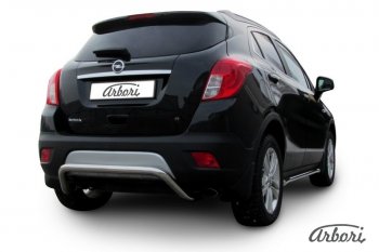 12 149 р. Защита заднего бампера Arbori (скоба, нержавейка, 1 труба d57 mm). Opel Mokka  дорестайлинг (2012-2016)  с доставкой в г. Санкт‑Петербург. Увеличить фотографию 2