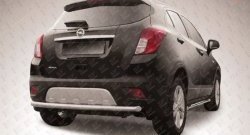 9 999 р. Защита заднего бампера из трубы диаметром 57 мм Slitkoff  Opel Mokka (2012-2016)  дорестайлинг (Цвет: нержавеющая полированная сталь)  с доставкой в г. Санкт‑Петербург. Увеличить фотографию 1