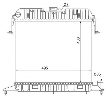 7 999 р. Радиатор двигателя (пластинчатый, 1.8/2.0, МКПП) SAT  Opel Omega  A (1986-1994) седан, универсал  с доставкой в г. Санкт‑Петербург. Увеличить фотографию 1