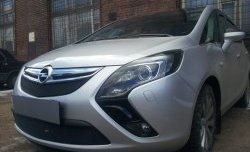 1 469 р. Нижняя сетка на бампер Russtal (черная) Opel Zafira С дорестайлинг (2011-2016)  с доставкой в г. Санкт‑Петербург. Увеличить фотографию 3