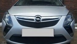 1 469 р. Нижняя сетка на бампер Russtal (черная)  Opel Zafira  С (2011-2016)  с доставкой в г. Санкт‑Петербург. Увеличить фотографию 1