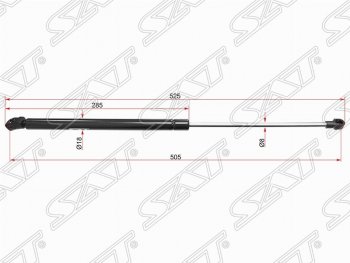 Газовый упор крышки багажника SAT Peugeot 207 WK универсал дорестайлинг (2006-2009)