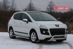 13 319 р. Защита переднего бампера Souz-96 (d60/42) Peugeot 3008 дорестайлинг (2009-2013)  с доставкой в г. Санкт‑Петербург. Увеличить фотографию 2