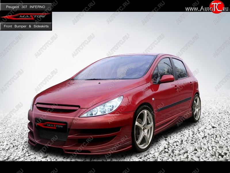 27 699 р. Передний бампер Inferno Peugeot 307 универсал дорестайлинг (2001-2005)  с доставкой в г. Санкт‑Петербург