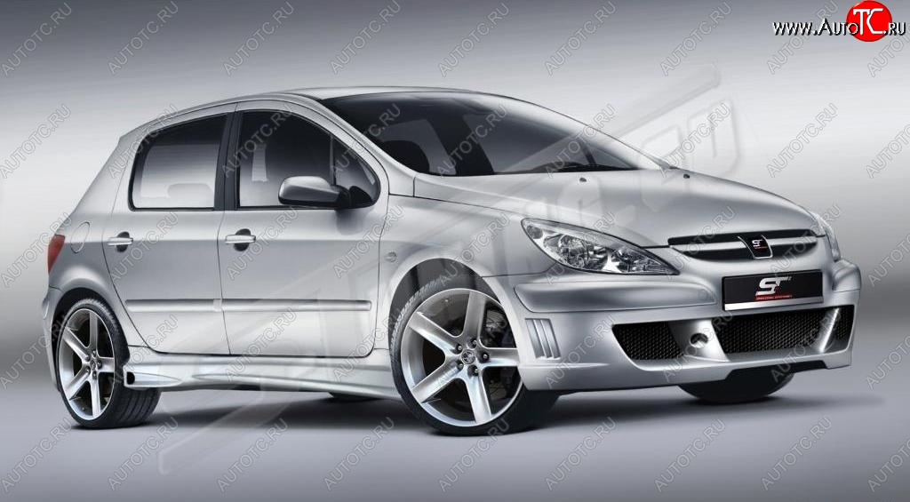 26 599 р. Передний бампер ST Peugeot 307 универсал дорестайлинг (2001-2005)  с доставкой в г. Санкт‑Петербург