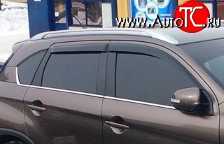 999 р. Комплект дефлекторов окон (ветровиков) 4 шт. Russtal Peugeot 4008 (2012-2017)  с доставкой в г. Санкт‑Петербург