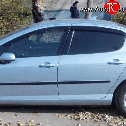 1 394 р. Дефлекторы окон (ветровики) 4 шт. (седан) Novline Peugeot 407 седан (2004-2010)  с доставкой в г. Санкт‑Петербург