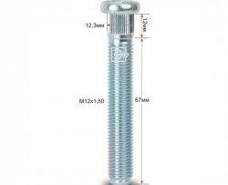 228 р. Забивная шпилька 67 мм ступицы Вектор M12 1.5 67 Toyota Sai рестайлинг (2013-2017). Увеличить фотографию 1