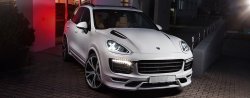 2 749 р. Реснички на фары TECHART Porsche Cayenne 958 (2010-2014) (Неокрашенные)  с доставкой в г. Санкт‑Петербург. Увеличить фотографию 3