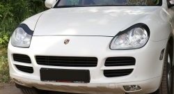 1 599 р. Реснички на фары RA Porsche Cayenne 955 (2002-2006) (Неокрашенные)  с доставкой в г. Санкт‑Петербург. Увеличить фотографию 1