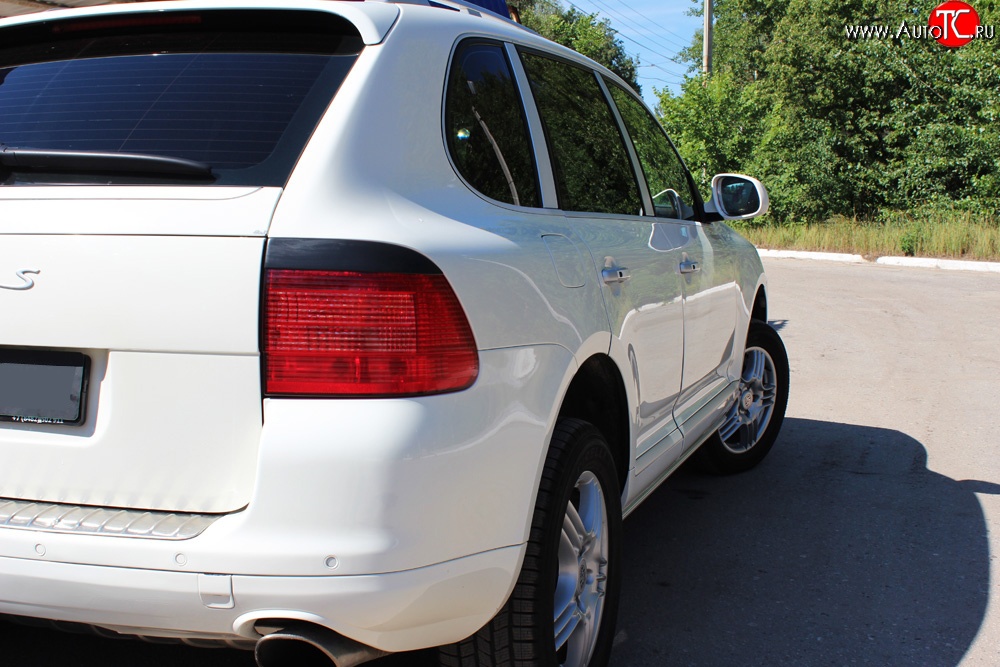 799 р. Реснички на фонари RA  Porsche Cayenne  955 (2002-2006) (Неокрашенные)  с доставкой в г. Санкт‑Петербург