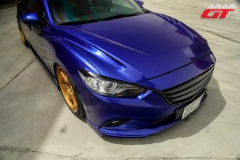 47 899 р. Капот пластиковый (с прорезаными жабрами) SkyActivSport MV-Tuning  Mazda 6  GJ (2012-2024) дорестайлинг седан, дорестайлинг универсал, 1 рестайлинг универсал, 1-ый рестайлинг седан, 2-ой рестайлинг седан, 2-ой рестайлинг универсал (Неокрашенный)  с доставкой в г. Санкт‑Петербург. Увеличить фотографию 3