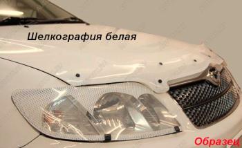 2 459 р. Дефлектор капота CA-Plastic  Toyota Wish  XE20 (2009-2017) дорестайлинг, рестайлинг (серия Шелкография белая)  с доставкой в г. Санкт‑Петербург. Увеличить фотографию 1