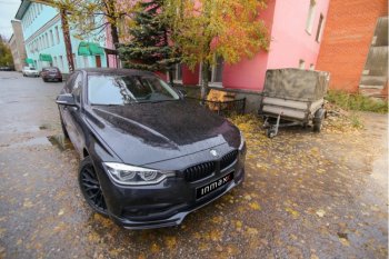 11 799 р. Юбка переднего бампера (Sport,Luxury, SE) INMAX BMW 3 серия F30 седан рестайлинг (2015-2018) (неокрашенная)  с доставкой в г. Санкт‑Петербург. Увеличить фотографию 2