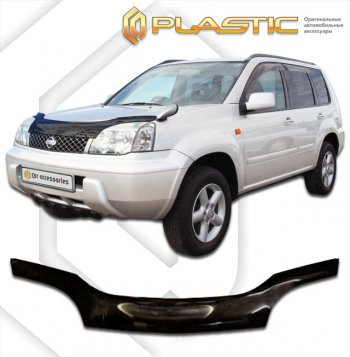 1 999 р. Дефлектор капота CA-Plastiс  Nissan X-trail  1 T30 (2000-2007) дорестайлинг, рестайлинг (classic черный, Без надписи)  с доставкой в г. Санкт‑Петербург. Увеличить фотографию 1