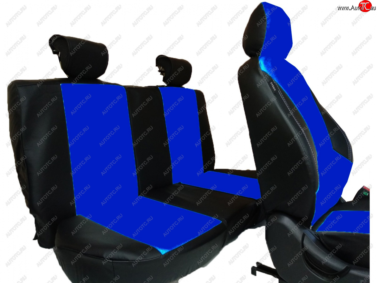 3 999 р. Универсальные чехлы сидений X-DRIVE   (черный/синий)  с доставкой в г. Санкт‑Петербург