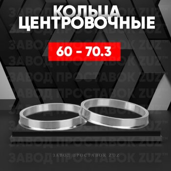 1 199 р. Алюминиевое центровочное кольцо (4 шт) ЗУЗ 60.0 x 70.3    с доставкой в г. Санкт‑Петербург. Увеличить фотографию 1