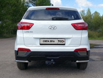 11 999 р. Защита заднего бампера (уголки, d42,4 мм) TCC  Hyundai Creta  GS (2015-2021) дорестайлинг, рестайлинг  с доставкой в г. Санкт‑Петербург. Увеличить фотографию 1