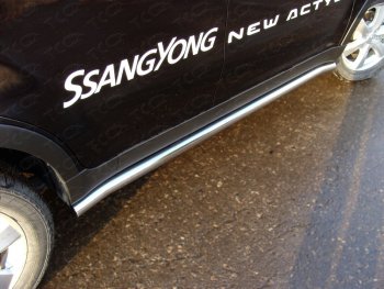 19 999 р. Защита порогов труба d60,3 мм ТСС Тюнинг  SSANGYONG Actyon (2013-2021) рестайлинг (серые)  с доставкой в г. Санкт‑Петербург. Увеличить фотографию 1