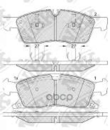 Колодки тормозные передние (4шт.) NIBK Jeep Grand Cherokee WK2 2-ой рестайлинг (2017-2022)