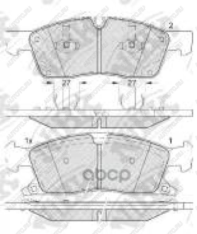 5 649 р. Колодки тормозные передние (4шт.) NIBK Jeep Grand Cherokee WK2 2-ой рестайлинг (2017-2022)  с доставкой в г. Санкт‑Петербург