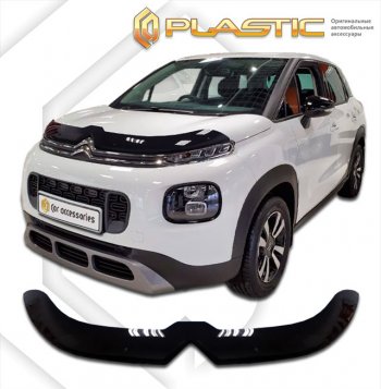 1 899 р. Дефлектор капота CA-Plastic  CITROEN C3 Aircross (2017-2021) (classic черный, без надписи)  с доставкой в г. Санкт‑Петербург. Увеличить фотографию 1