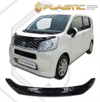 1 749 р. Дефлектор капота CA-Plastic Daihatsu Move  дорестайлинг (2014-2017) (classic черный, без надписи)  с доставкой в г. Санкт‑Петербург. Увеличить фотографию 1