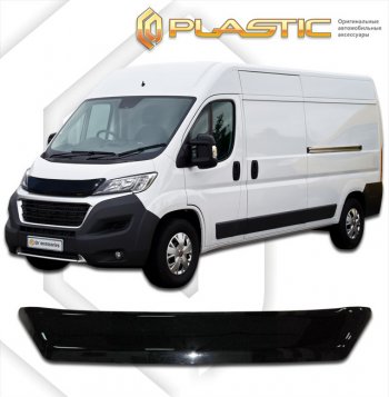 1 799 р. Дефлектор капота CA-Plastic  Fiat Ducato  290 (2014-2024) (classic черный, без надписи)  с доставкой в г. Санкт‑Петербург. Увеличить фотографию 1