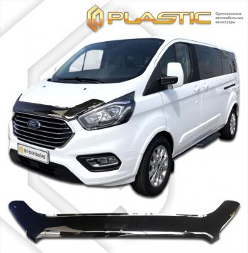 1 899 р. Дефлектор капота CA-Plastic  Ford Tourneo Custom (2017-2021) рестайлинг (classic черный, без надписи)  с доставкой в г. Санкт‑Петербург. Увеличить фотографию 1