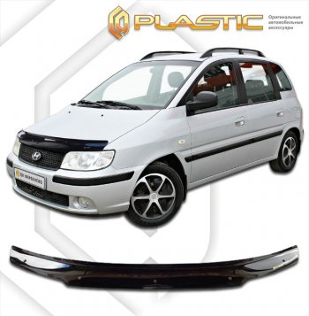 1 759 р. Дефлектор капота CA-Plastic  Hyundai Matrix  1 FC (2005-2008) 1-ый рестайлинг (classic черный, без надписи)  с доставкой в г. Санкт‑Петербург. Увеличить фотографию 1