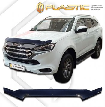 2 059 р. Дефлектор капота CA-Plastic  Isuzu mu-X  TF (2021-2024) (classic черный, без надписи)  с доставкой в г. Санкт‑Петербург. Увеличить фотографию 1