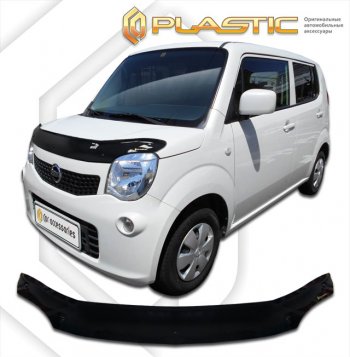 1 759 р. Дефлектор капота CA-Plastic Nissan Moco 3 G33 (2011-2016) (classic черный, без надписи)  с доставкой в г. Санкт‑Петербург. Увеличить фотографию 1