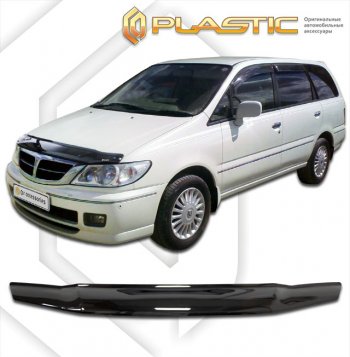 1 799 р. Дефлектор капота CA-Plastic  Nissan Presage  U30 (2001-2003) (classic черный, без надписи)  с доставкой в г. Санкт‑Петербург. Увеличить фотографию 1