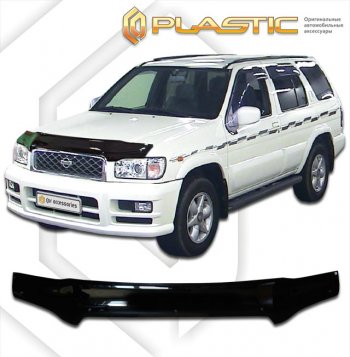 2 199 р. Дефлектор капота CA-Plastic  Nissan Terrano2  R50 (1999-2002) рестайлинг (classic черный, без надписи)  с доставкой в г. Санкт‑Петербург. Увеличить фотографию 1