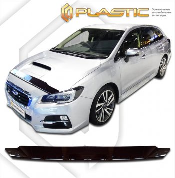 1 749 р. Дефлектор капота CA-Plastic  Subaru Levorg  VM универсал (2017-2020) (classic черный, без надписи)  с доставкой в г. Санкт‑Петербург. Увеличить фотографию 1