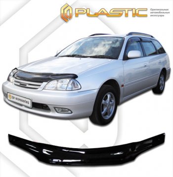 1 799 р. Дефлектор капота CA-Plastic  Toyota Avensis  T220 седан (2000-2003) (classic черный, без надписи)  с доставкой в г. Санкт‑Петербург. Увеличить фотографию 1