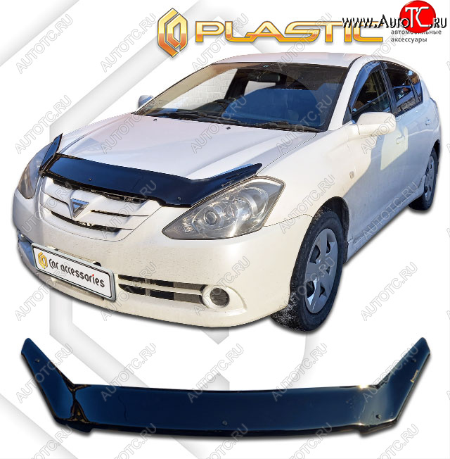 1 899 р. Дефлектор капота CA-Plastic Toyota Caldina T240 универсал рестайлинг (2005-2007) (classic черный, без надписи)  с доставкой в г. Санкт‑Петербург