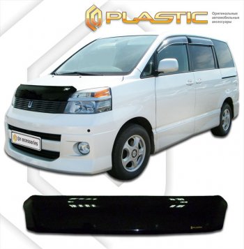 1 799 р. Дефлектор капота CA-Plastic  Toyota Voxy  минивэн (2001-2007) (classic черный, без надписи)  с доставкой в г. Санкт‑Петербург. Увеличить фотографию 1