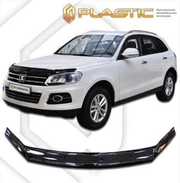 1 799 р. Дефлектор капота CA-Plastic Zotye T600 (2014-2021) (classic черный, без надписи)  с доставкой в г. Санкт‑Петербург. Увеличить фотографию 1