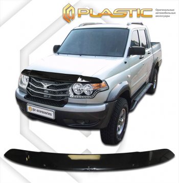 Дефлектор капота CA-Plastic Уаз (uaz) Патриот (Patriot)  23632 (2014-2024) 23632 1 рестайлинг пикап, 2-ой рестайлинг пикап