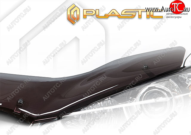1 669 р. Дефлектор капота CA-Plastic  Nissan Leaf  2 (ZE1) (2017-2024) (classic полупрозрачный, без надписи)  с доставкой в г. Санкт‑Петербург