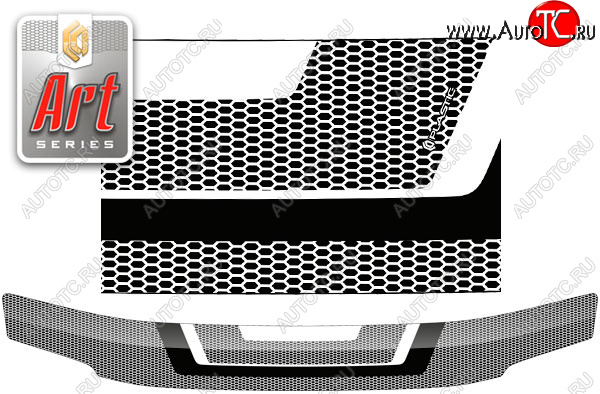 1 989 р.  Дефлектор капота CA-Plastic  Toyota Town Ace  3 (1996-2008) (Серия Art серебро)  с доставкой в г. Санкт‑Петербург