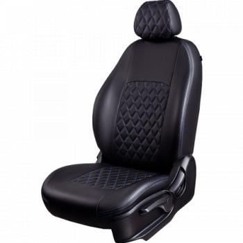 Комплект чехлов для сидений, (РЗСиС 40/60, ЗГ экокожа), ТУРИН ст РОМБ Илана+Орегон, Lord Autofashion Chevrolet (Шевролет) Spark (Спарк)  M300 (2010-2015), Ravon (Рэйвон) R2 (Р3) (2016-2024)